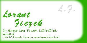 lorant ficzek business card